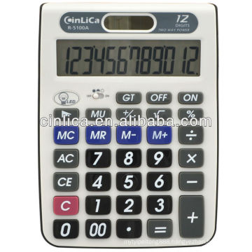 R-5100A two way power calculator, led backlight calculator, solar calculator